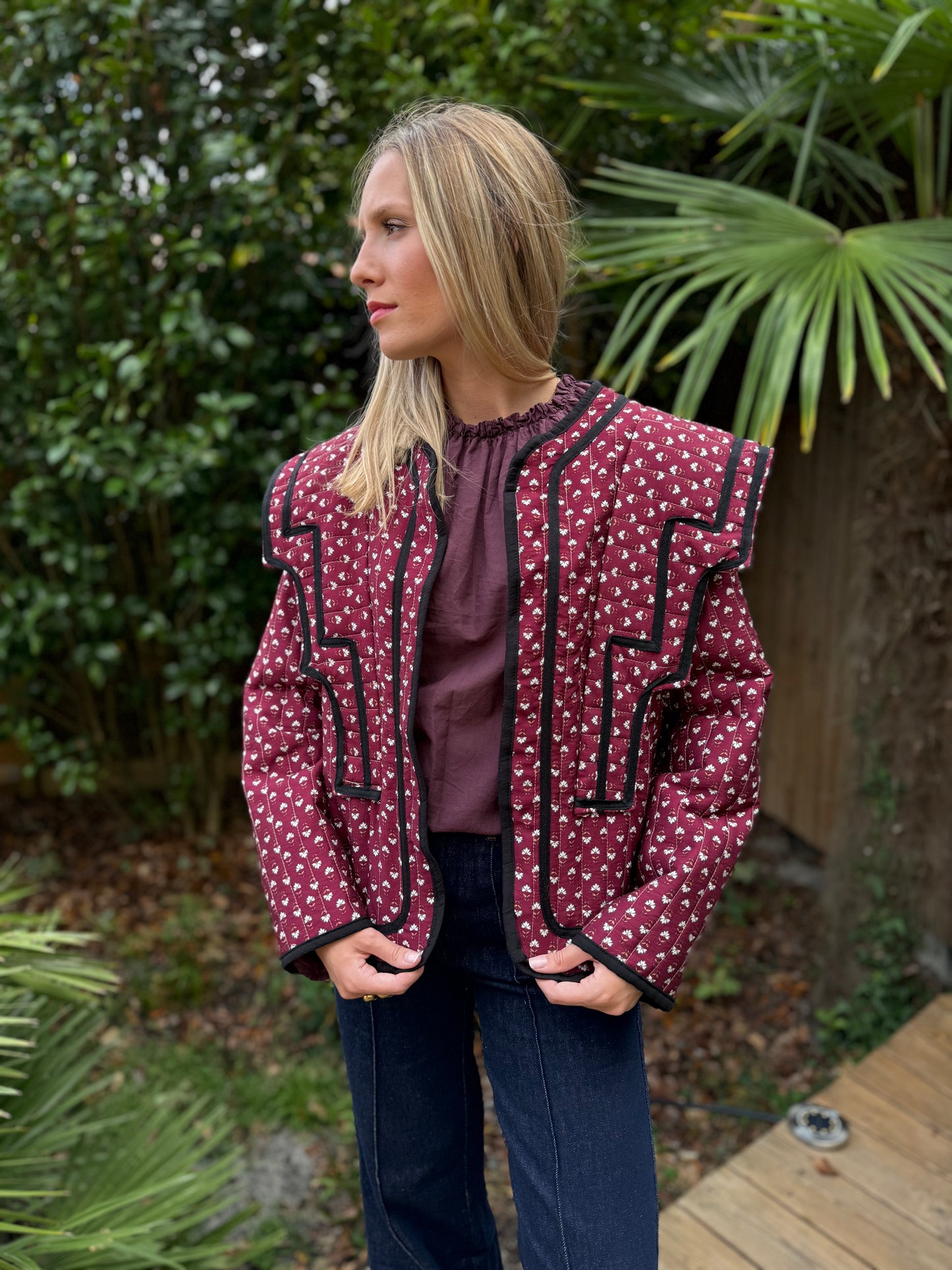 Veste Joséphine - bordeaux