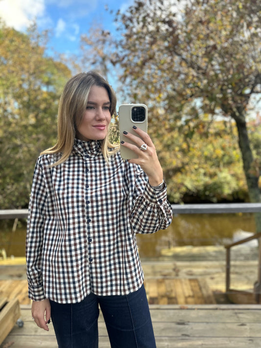 Chemise à carreaux Olympe