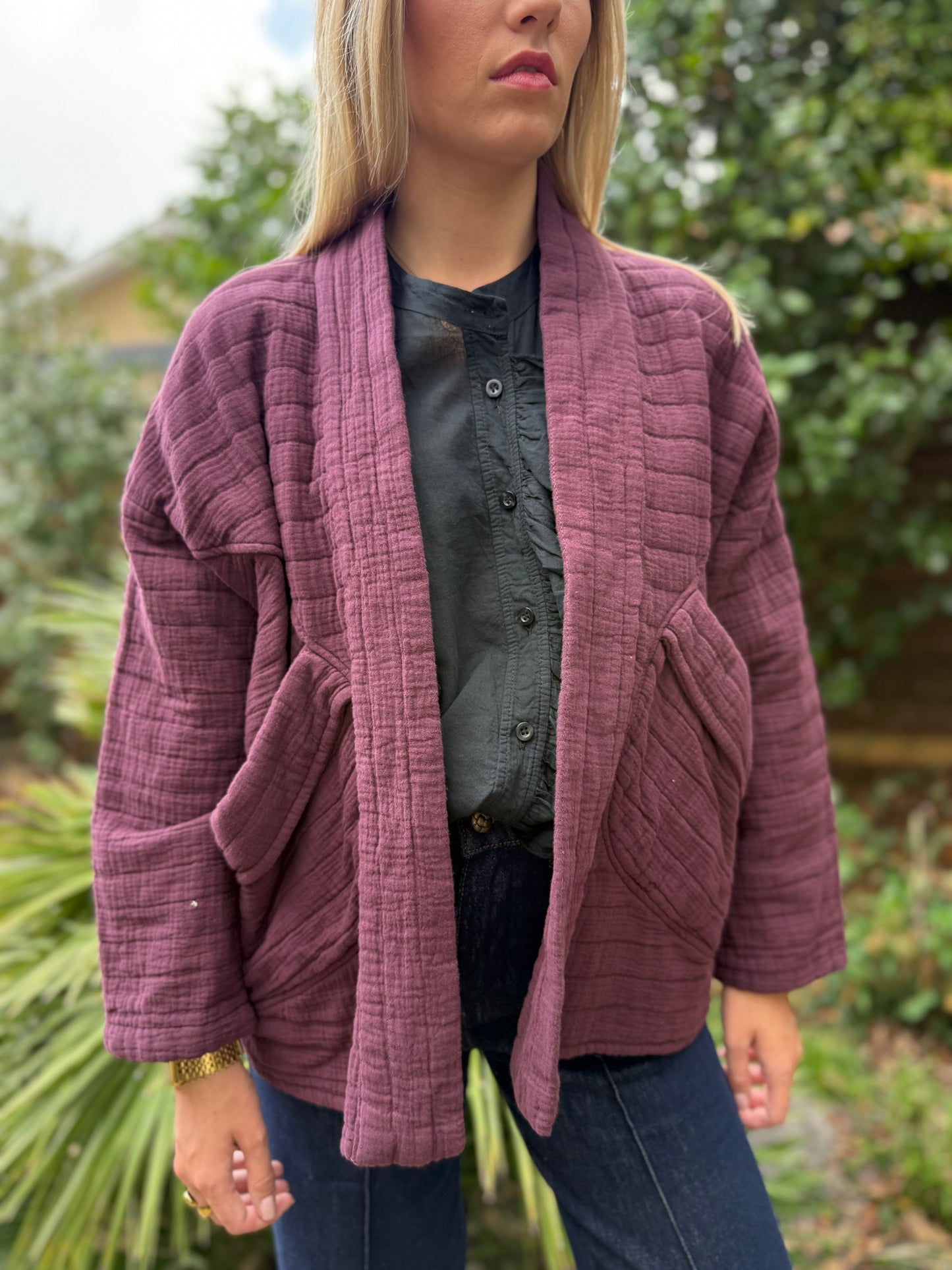 Veste matelassée Jeanne - bordeaux