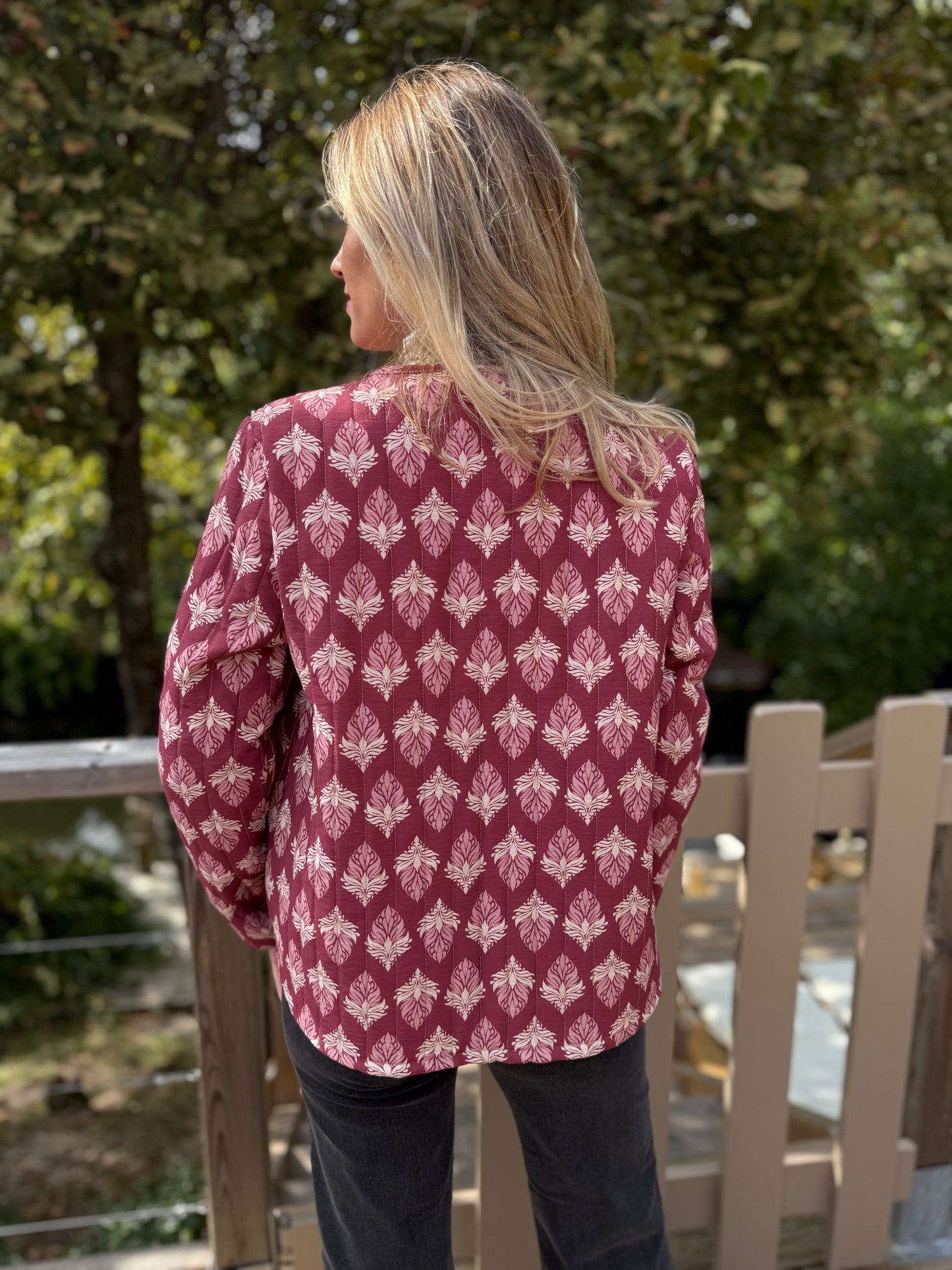 Veste Suzanne – Imprimé rose