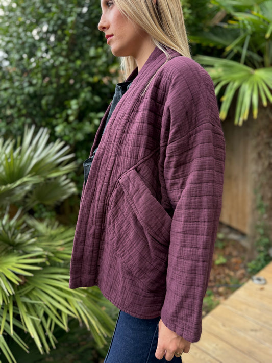 Veste matelassée Jeanne - bordeaux