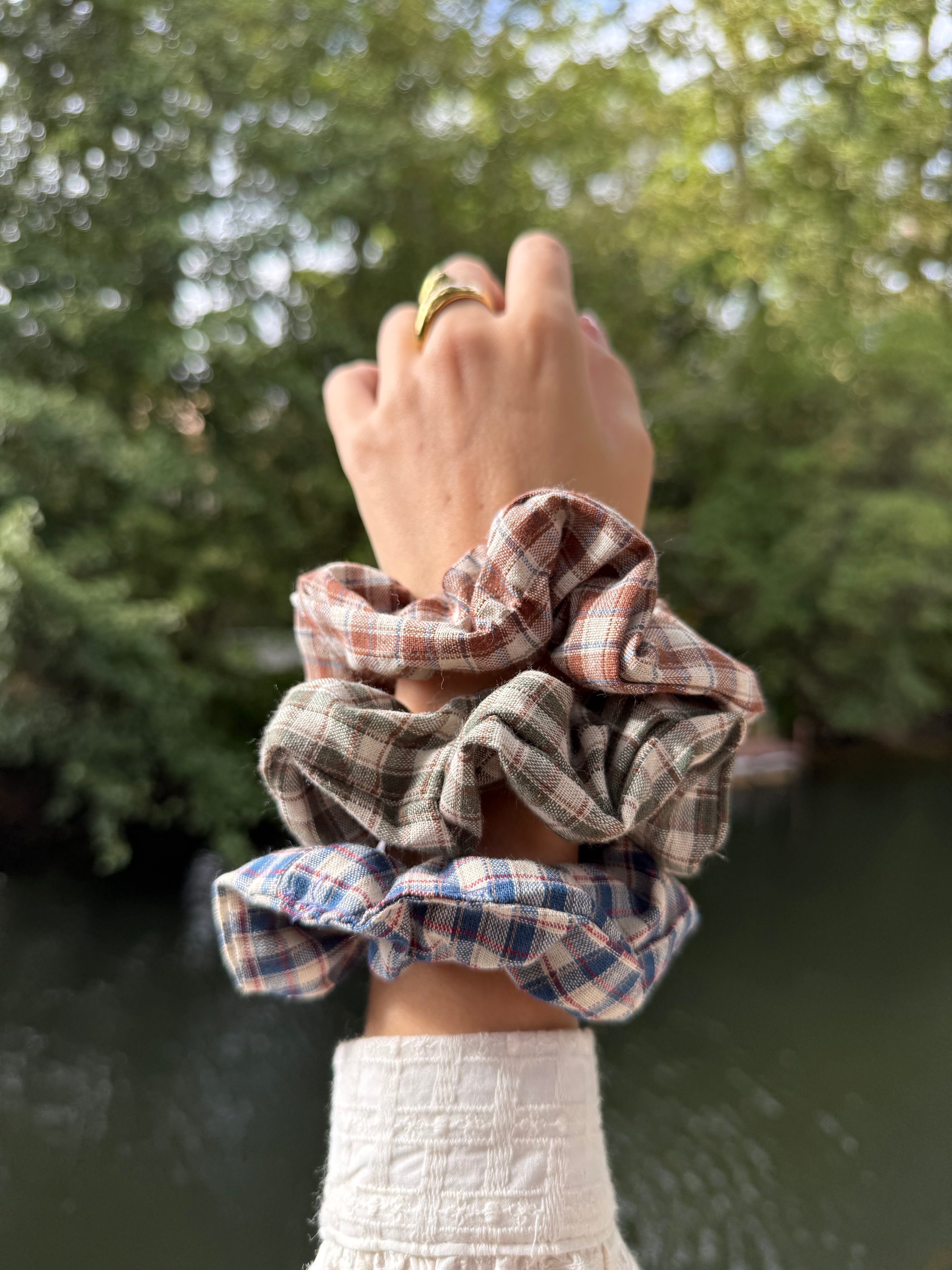 Chouchou Cazaline - imprimé à carreaux