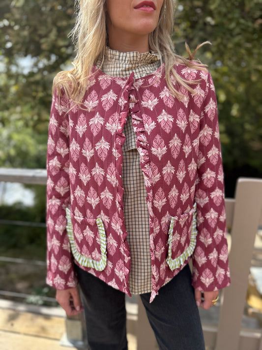 Veste Suzanne – Imprimé rose