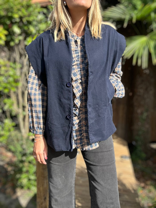 Veste Gaston sans manches - bleu marine