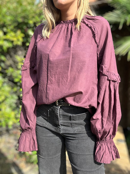Blouse Berthe - bordeaux