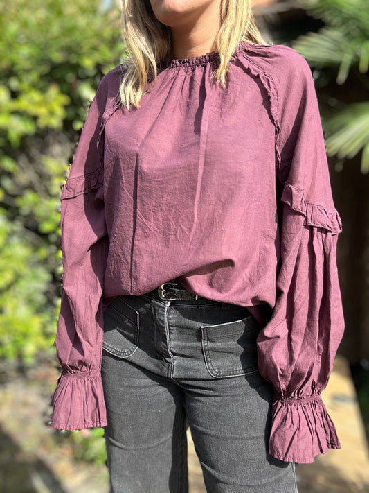 Blouse Berthe - bordeaux