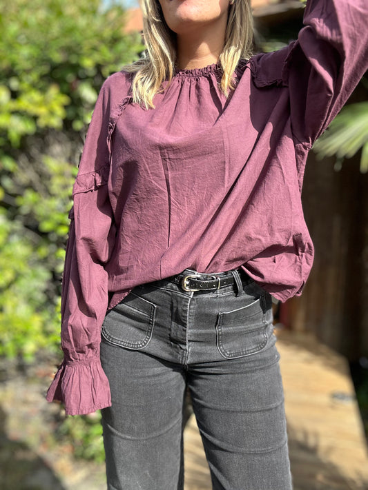 Blouse Berthe - bordeaux
