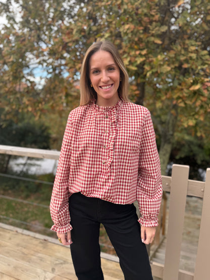 Chemise Juliette - vichy rouge