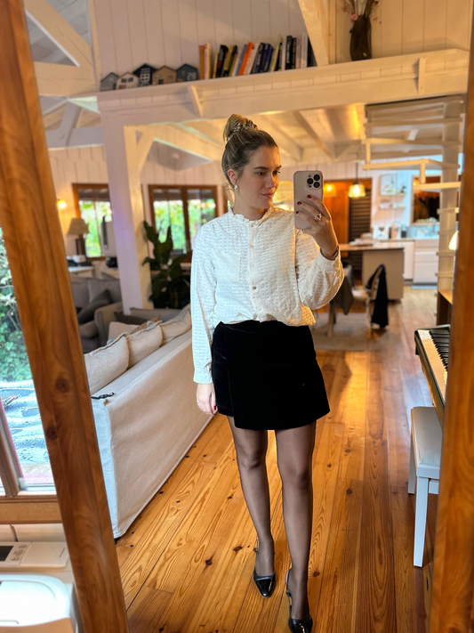 Jupe ORELLE - velour noir