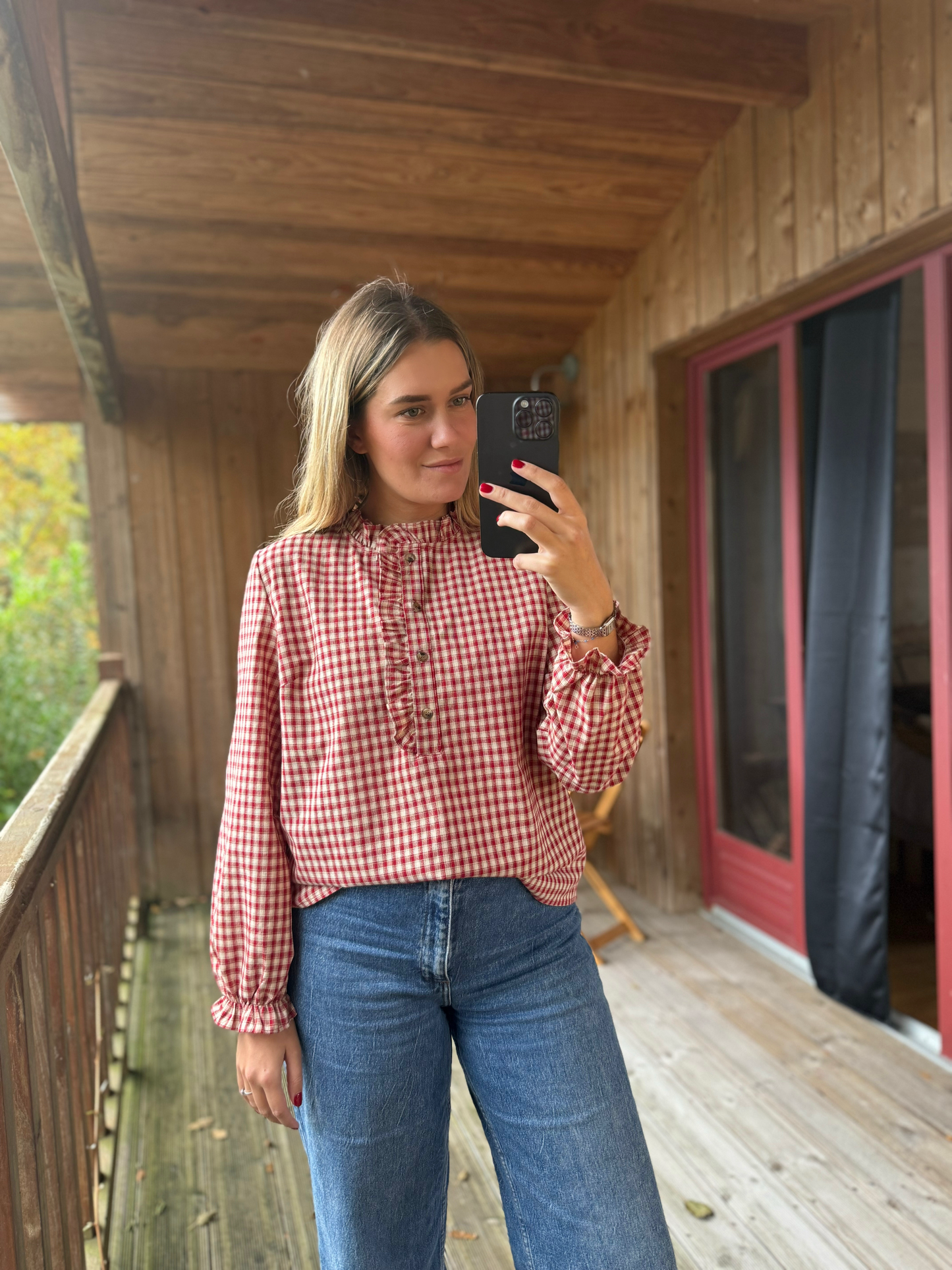 Chemise Juliette - vichy rouge