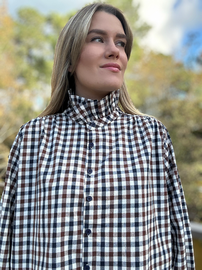 Chemise à carreaux Olympe